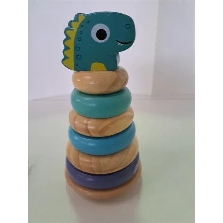 Gioco Impilabile In Legno Dinosauro