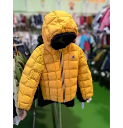 Piumino K Way Nero Reversibile Giallo / Blu 8  A