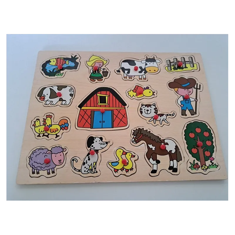 Puzzle Incastri In Legno Fattoria (Pulcino Un Pochino Rovinato)