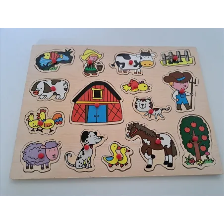 Puzzle Incastri In Legno Fattoria (Pulcino Un Pochino Rovinato)