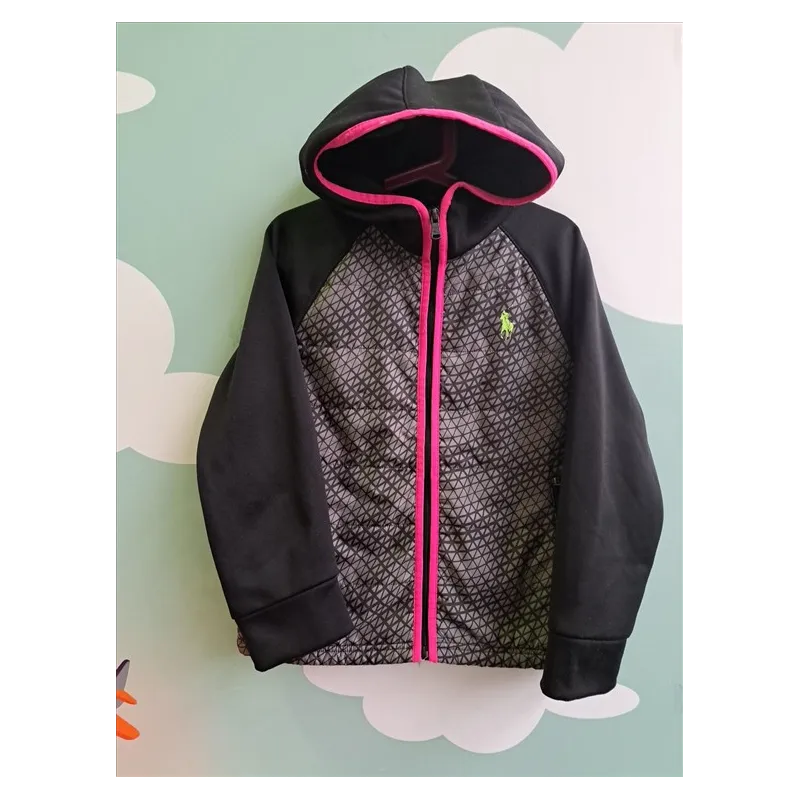 Giubbino Con Pile All'interno Polo Ralph Lauren Nero e Rosa 9/10 A