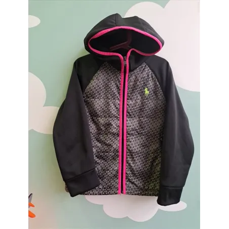 Giubbino Con Pile All'interno Polo Ralph Lauren Nero e Rosa 9/10 A