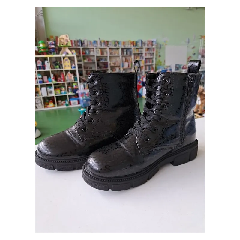 Anfibi Neri Stringati N 34