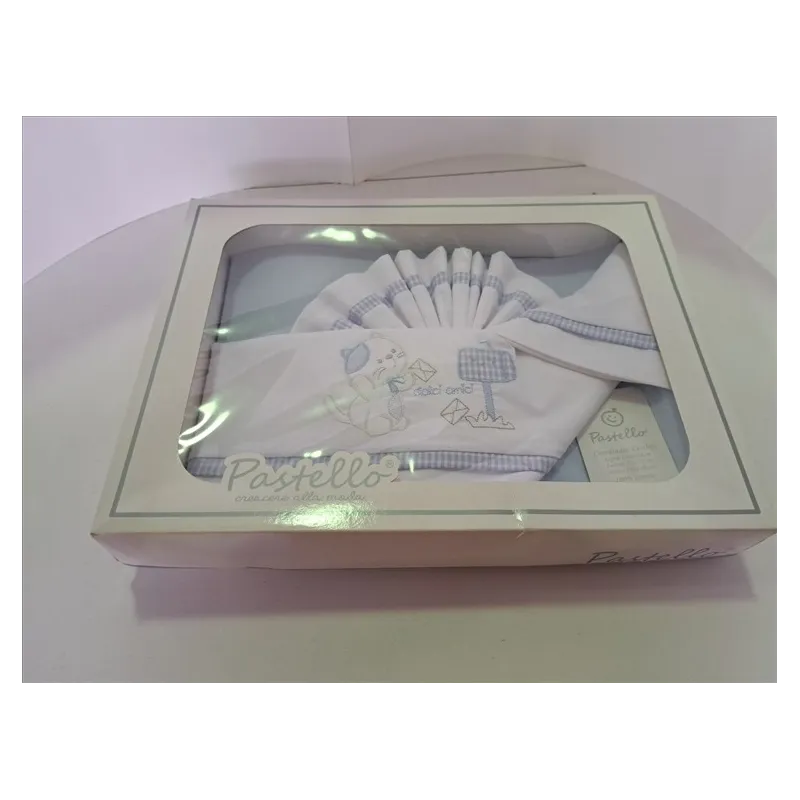 Completo Lettino Bianco e Azzurro Nuovo