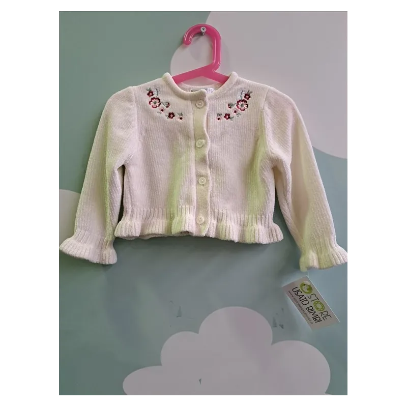 Golfino Bianco Fiori Prenatal 24/36 M