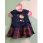 Vestito Blu Gonna Tartan 6 M