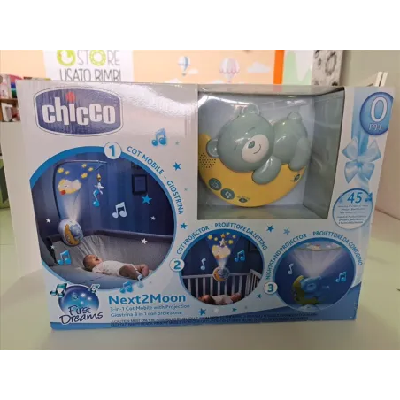 Giostrina Proiettore Luci Next2Moon Chicco Azzurra Nuova