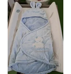 Sacco Navicella / Culla Azzurro Con Orecchiette Morbidissimo