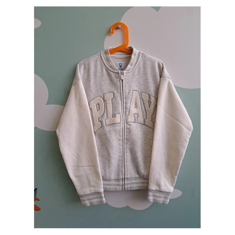 Felpa Bianca e Griga Okaidi Felpata 10 A