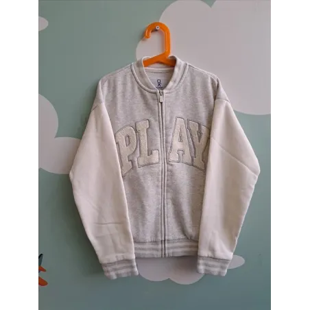 Felpa Bianca e Griga Okaidi Felpata 10 A