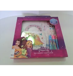 Set Album Da Colorare, Pennarelli e Adesivi Brillantini Nuovo