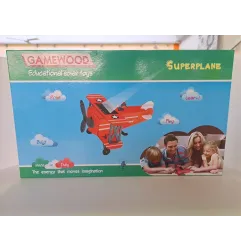 Gioco Gamewood Aereo In Legno Da Costruire e Colorare Nuovo