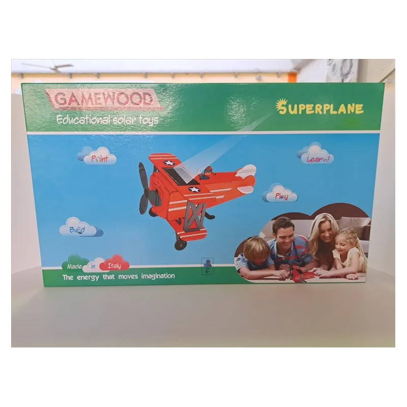Gioco Gamewood Aereo In Legno Da Costruire e Colorare Nuovo