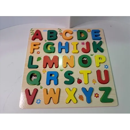 Pannello In Legno Con Alfabeto