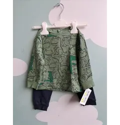 Tuta Completa Blu Kids Felpa Dinosauri 12/18 M