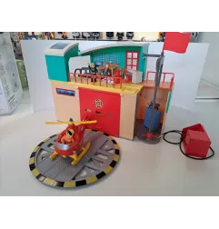 Play Set La Caserma Del Pompiere Sam Con Accessori e Elicottero