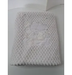 Coperta Culla / Passeggino Bianca Orsetto