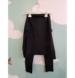 Completo Termico Pantaloni Maglia Nero Decathlon 8 A