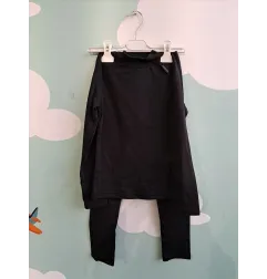 Completo Termico Pantaloni Maglia Nero Decathlon 8 A