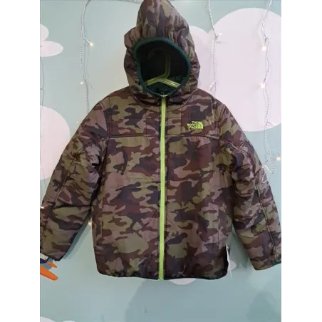Piumino North Face Reversibile Verde/Militare 10/12 A