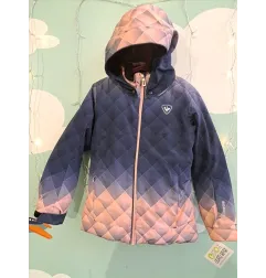 Completo Neve Montagna Rosa e Blu Rossignol 10 A - Pantaloni Sul Fondo Leggermente Segnati