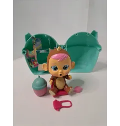 Bambola Cry Babies Magic Tears Con Casetta e Accessori Scimietta
