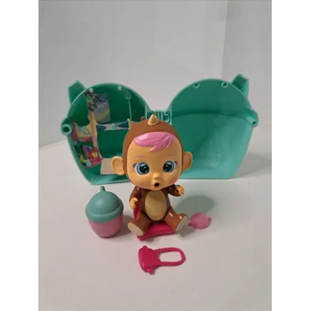 Bambola Cry Babies Magic Tears Con Casetta e Accessori Scimietta