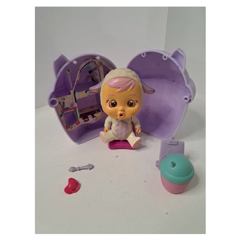 Bambola Cry Babies Magic Tears Con Casetta e Accessori Pecorella Con Animale + Casetta