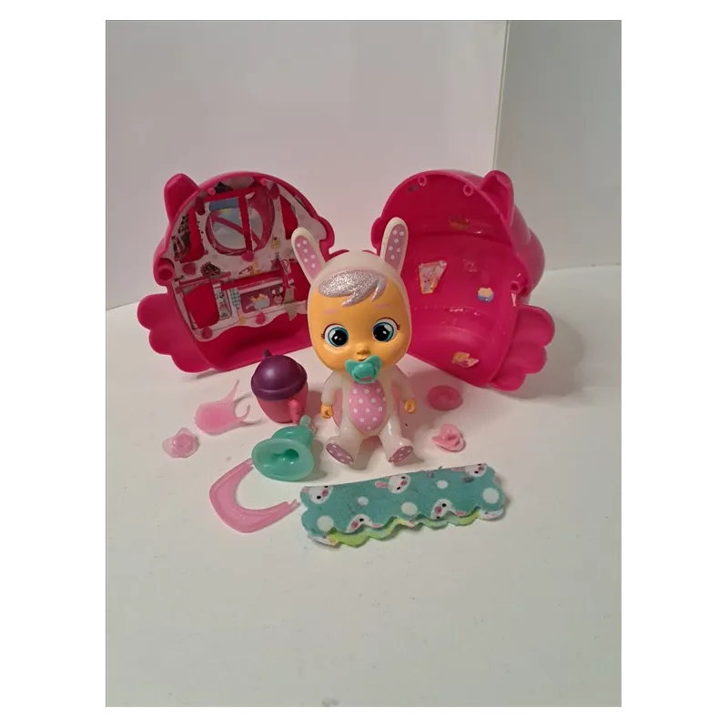 Bambola Cry Babies Magic Tears Con Casetta e Accessori Coniglietto