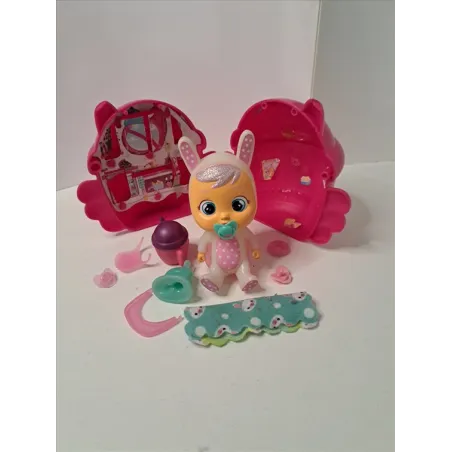 Bambola Cry Babies Magic Tears Con Casetta e Accessori Coniglietto