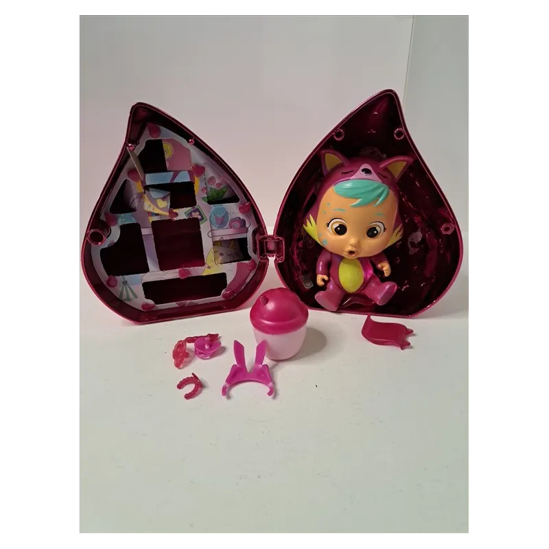 Bambola Cry Babies Magic Tears Con Casetta Metallica e Accessori Volpe