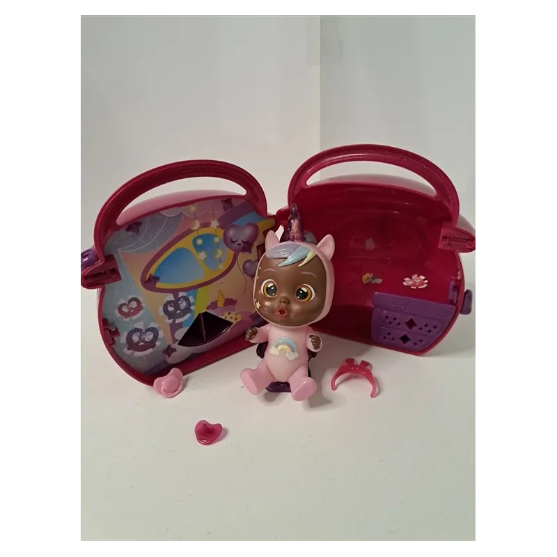 Bambola Cry Babies Magic Tears Con Casetta e Accessori Unicorno