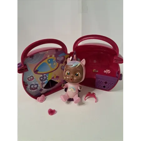 Bambola Cry Babies Magic Tears Con Casetta e Accessori Unicorno