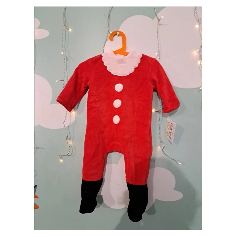 Vestito Natalizio Rosso Con Cinturina Tartan Cuore 6 M Mai Usato