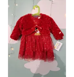 Vestito Nero e Quadri Rosso 4/5 A