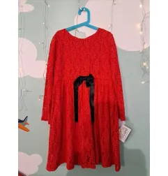 Vestito Rosso Stelline Natalizio 9/11 A