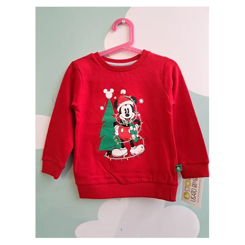 Felpa Rossa Natalizia 24/36 M Nuova