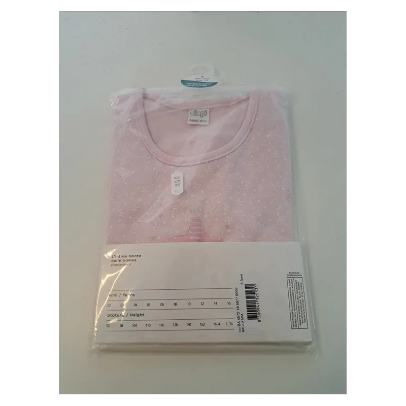 Canottiera Mezze Maniche Bimba Rosa 8 A Nuova