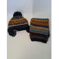 Completo Cappellino e Sciarpa Fagottino Nuovo Fantasia Blu 12/18 M