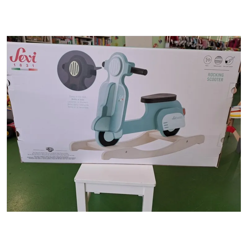Vespa Sevi Rocking Scooter In Legno Cavalvabile