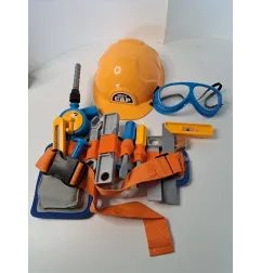 Set Attrezzi Da Lavoro Con Cintura Con Attrezzi Casco e Occhiali