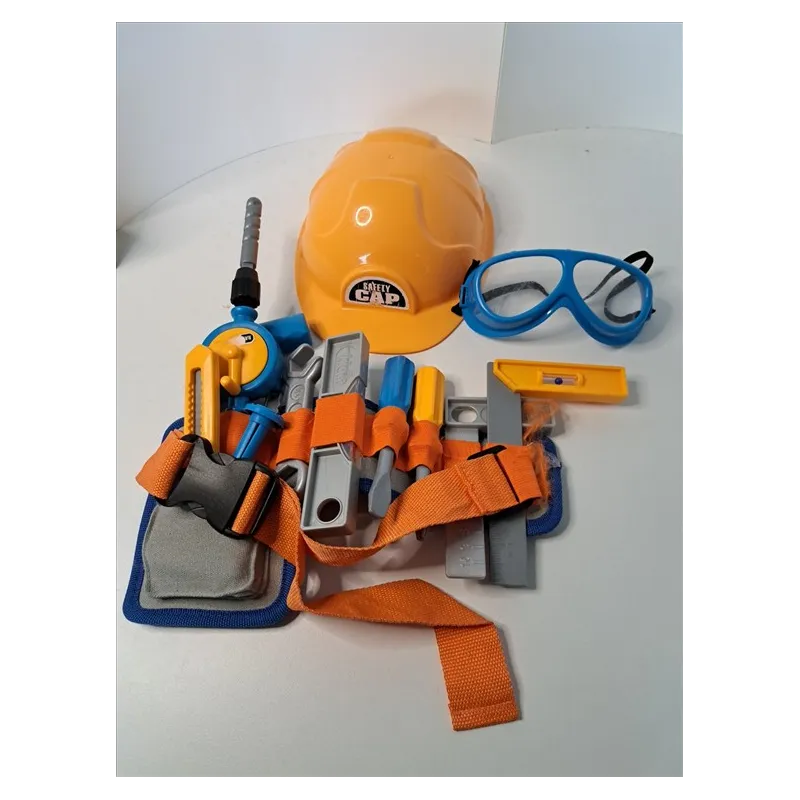 Set Attrezzi Da Lavoro Con Cintura Con Attrezzi Casco e Occhiali