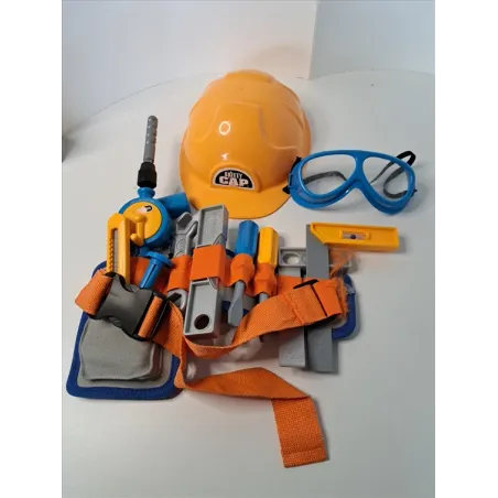 Set Attrezzi Da Lavoro Con Cintura Con Attrezzi Casco e Occhiali