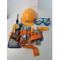 Set Attrezzi Da Lavoro Con Cintura Con Attrezzi Casco e Occhiali