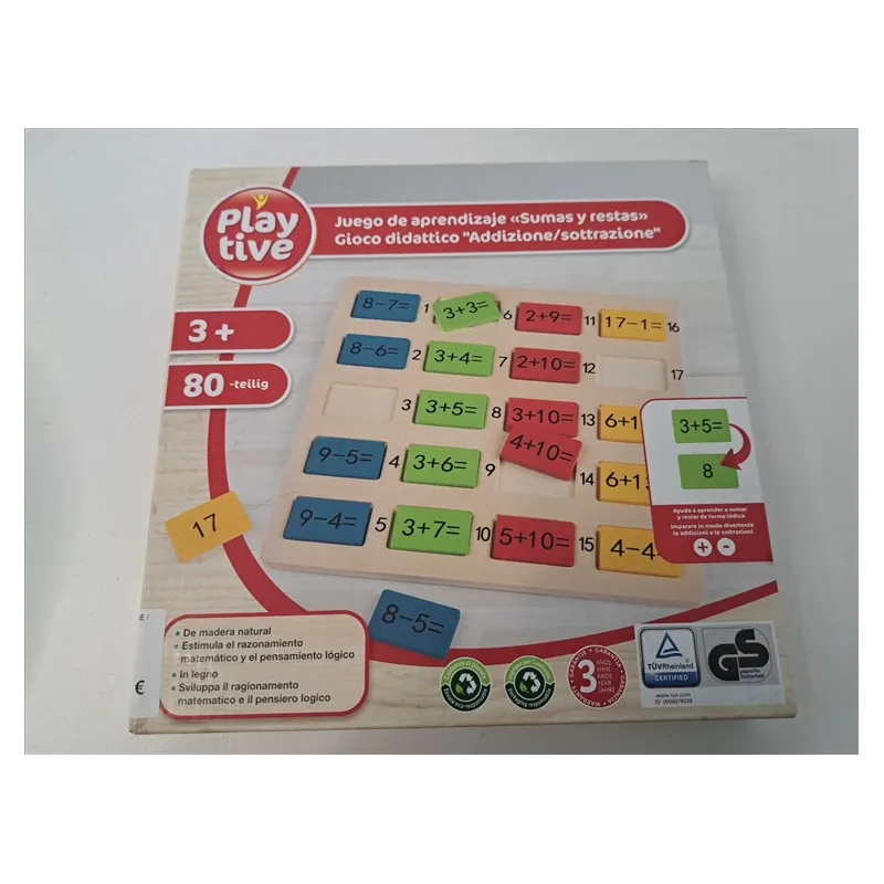 Gioco Didattico In Legno Addizione / Sottrazione