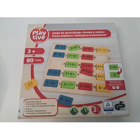 Gioco Didattico In Legno Addizione / Sottrazione