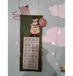 Calendario Dell'avvento In Feltro Con Renna