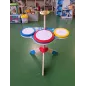 Hape - Set Batteria e Piatti | Strumento Giocattolo con Tamburi e Piatto In Legno