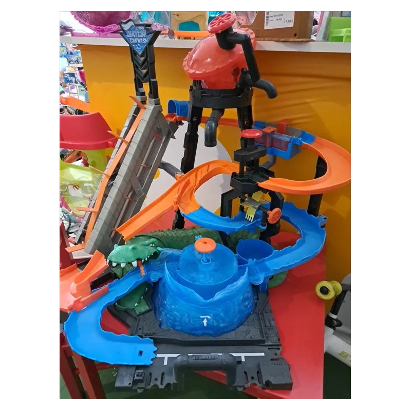 Pista Hot Wheels Mega Autolavaggio Ultimate Gator Con Coccodrillo