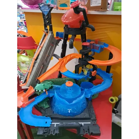 Pista Hot Wheels Mega Autolavaggio Ultimate Gator Con Coccodrillo